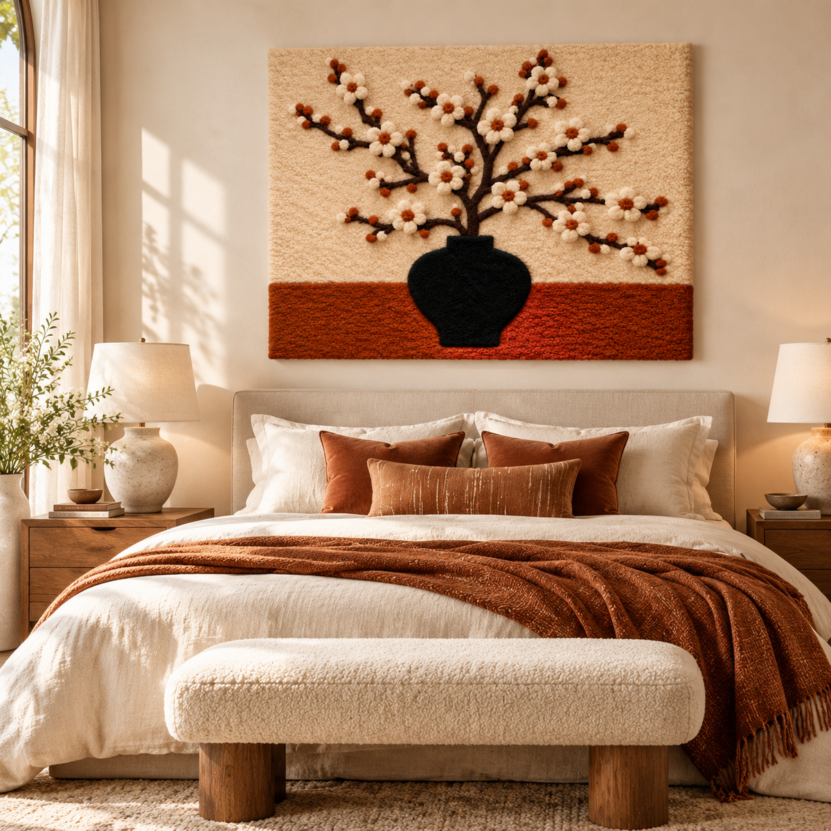 Ivory Blossom Vase by Hewn Earth Studio — room setting