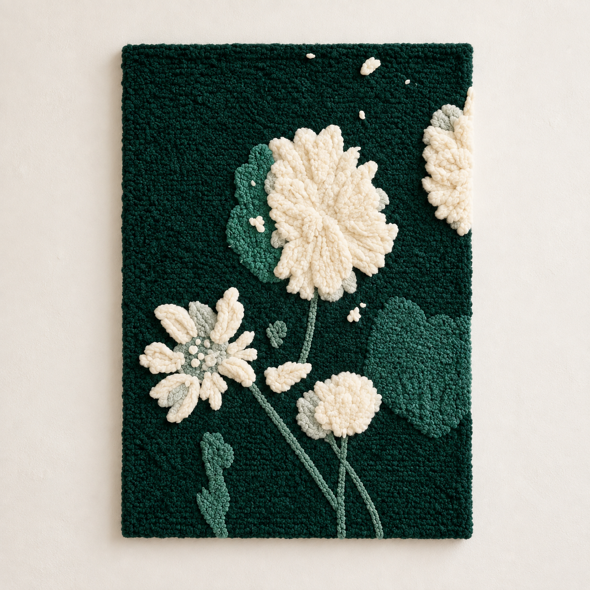 Ivory Chrysanthemums at Night — front product view