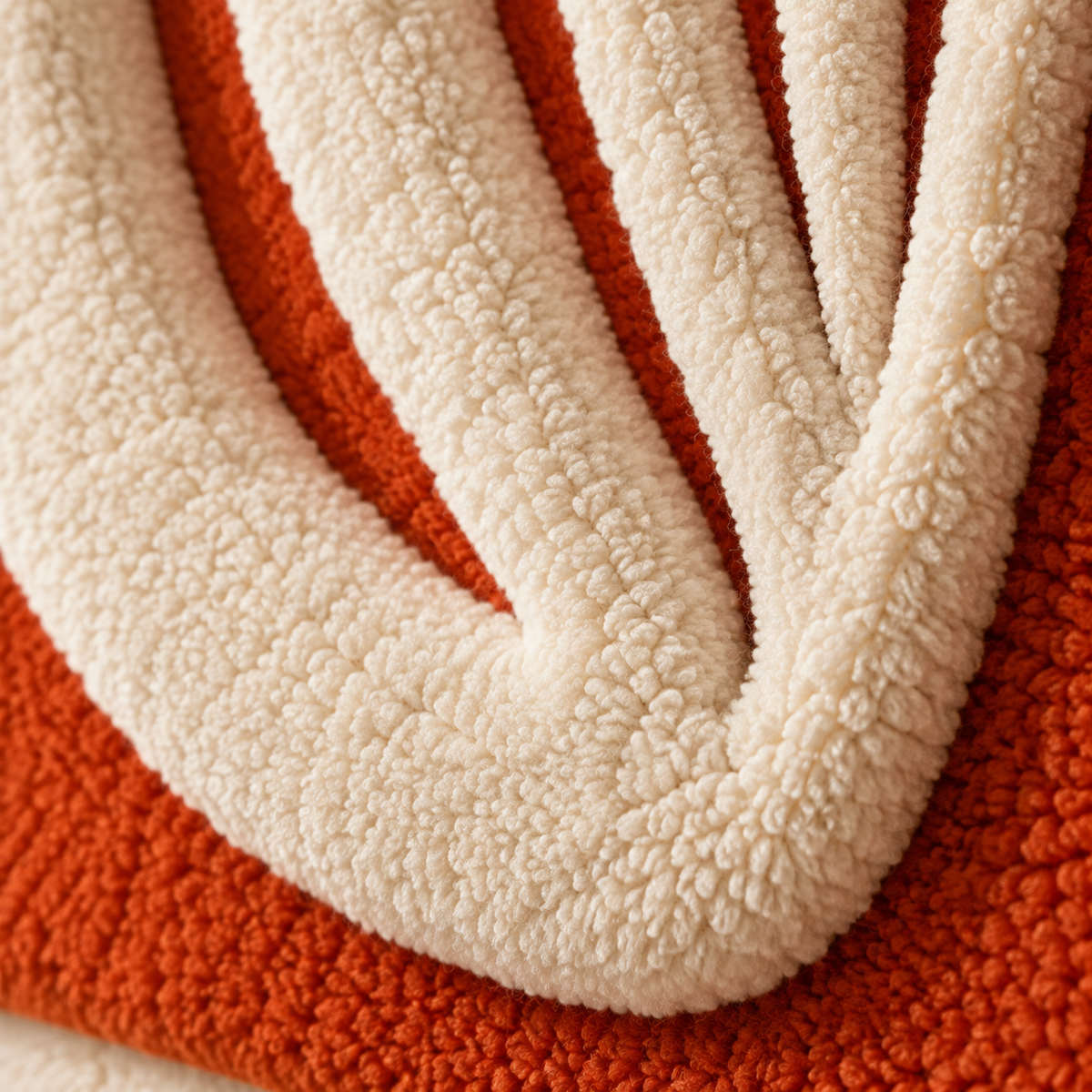 Close-up of Hewn Earth wall art featuring an ivory fan against a textured clay field background.