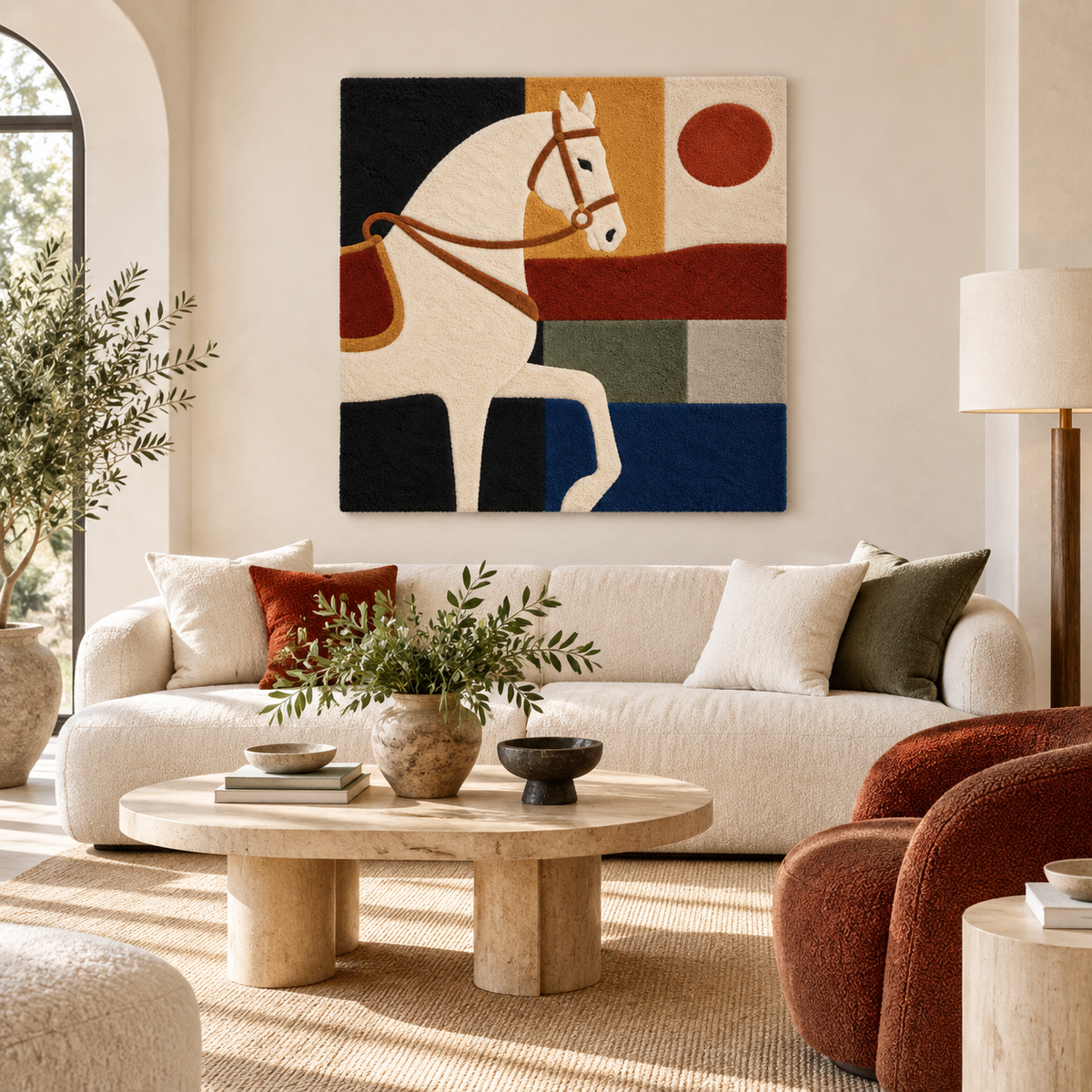 Ivory Horse at Sundown — front-facing room scene [room-front]