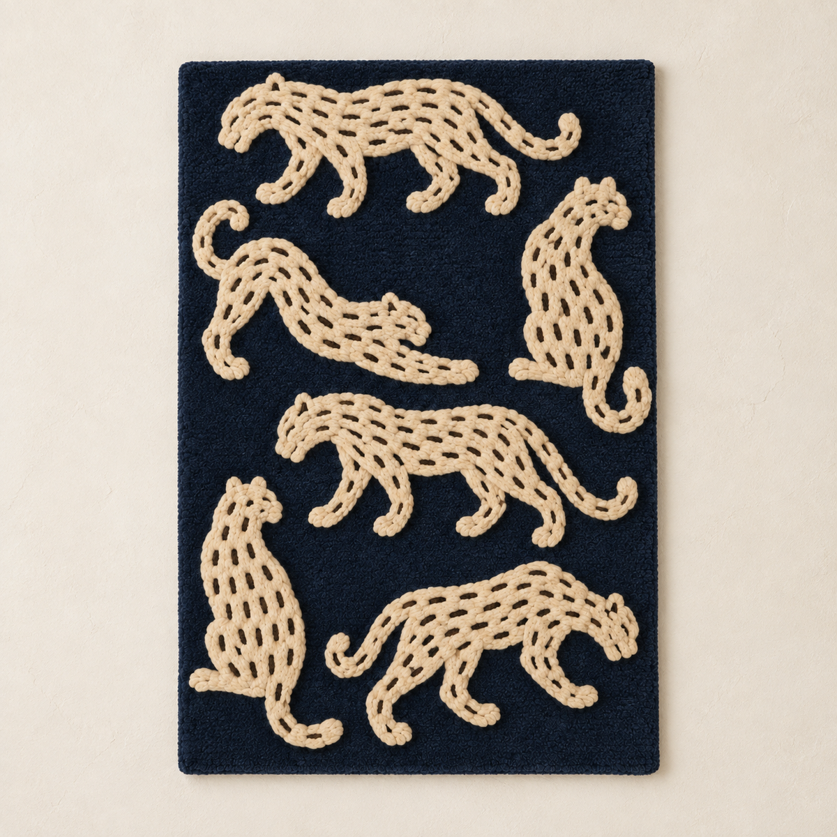 Ivory Leopards After Dusk wall art by Hewn Earth featuring a serene scene with ivory leopards in a dusky setting.