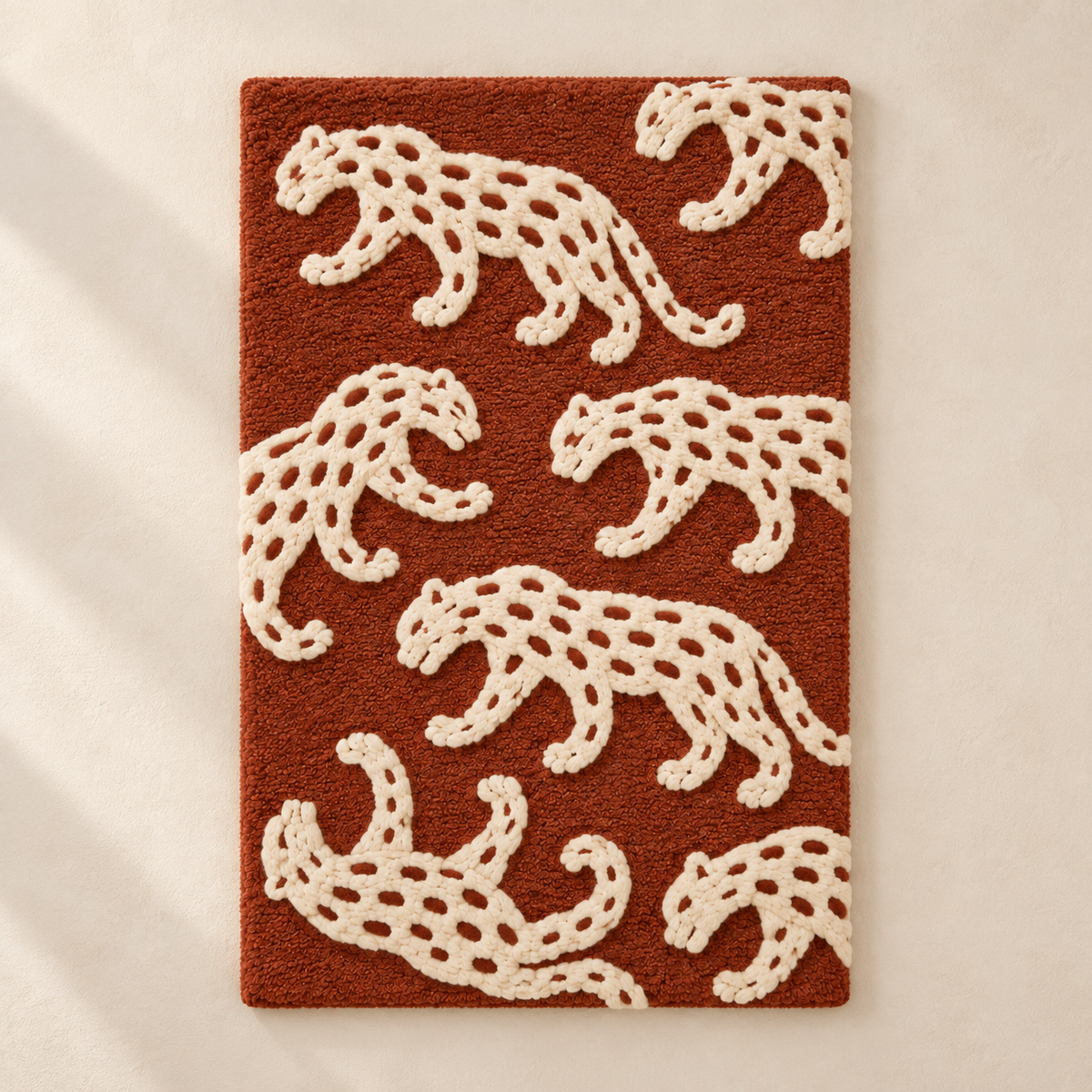 Ivory Leopards on Terracotta — front product view [product-light]