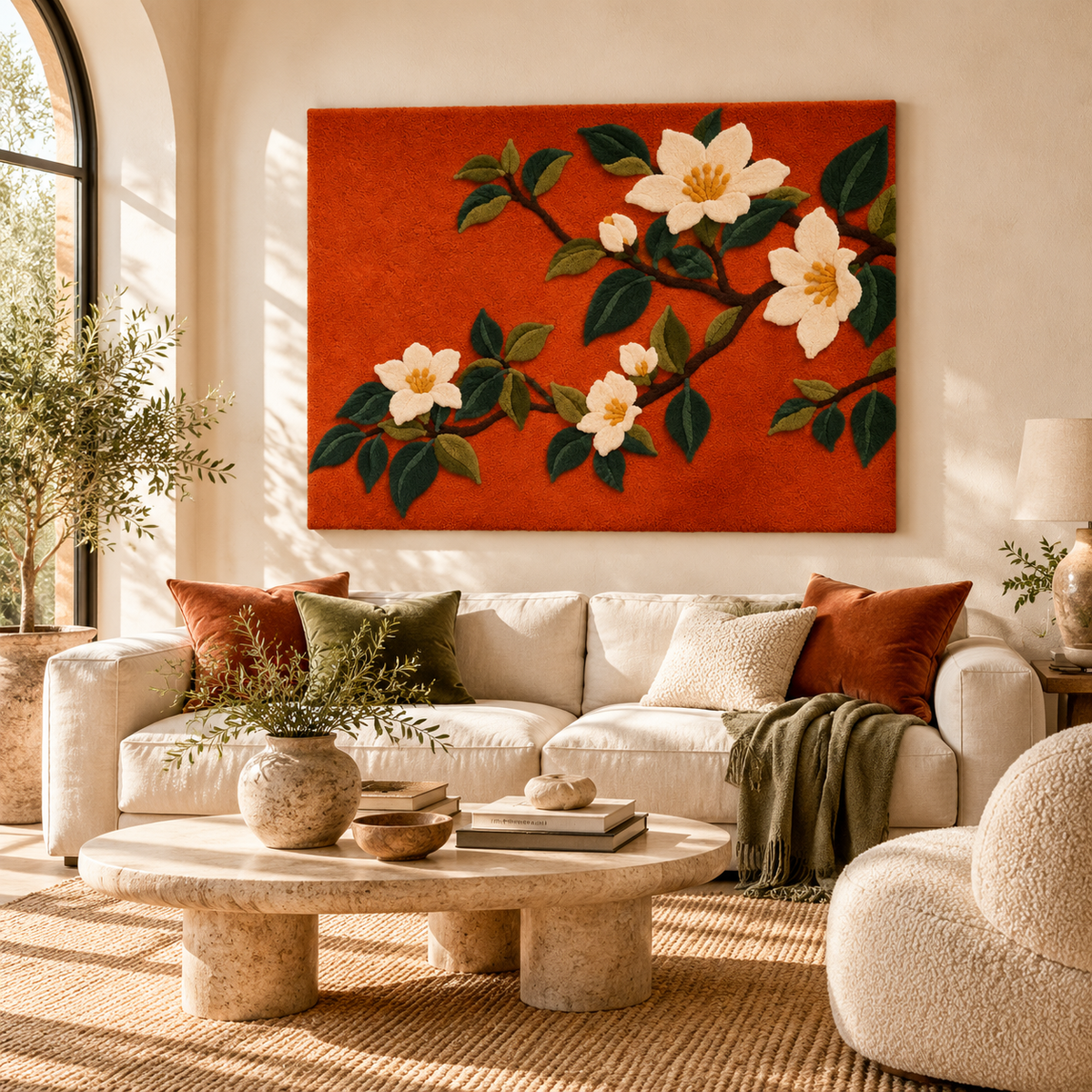 Ivory Magnolia Bough by Hewn Earth Studio — room setting