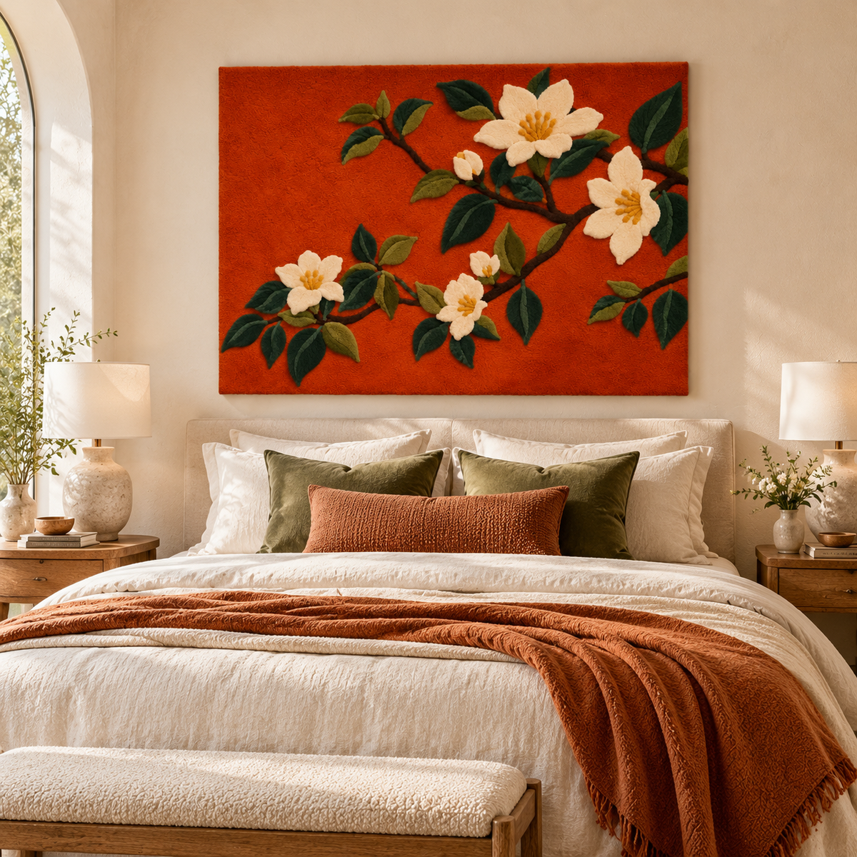 Ivory Magnolia Bough by Hewn Earth Studio — room setting