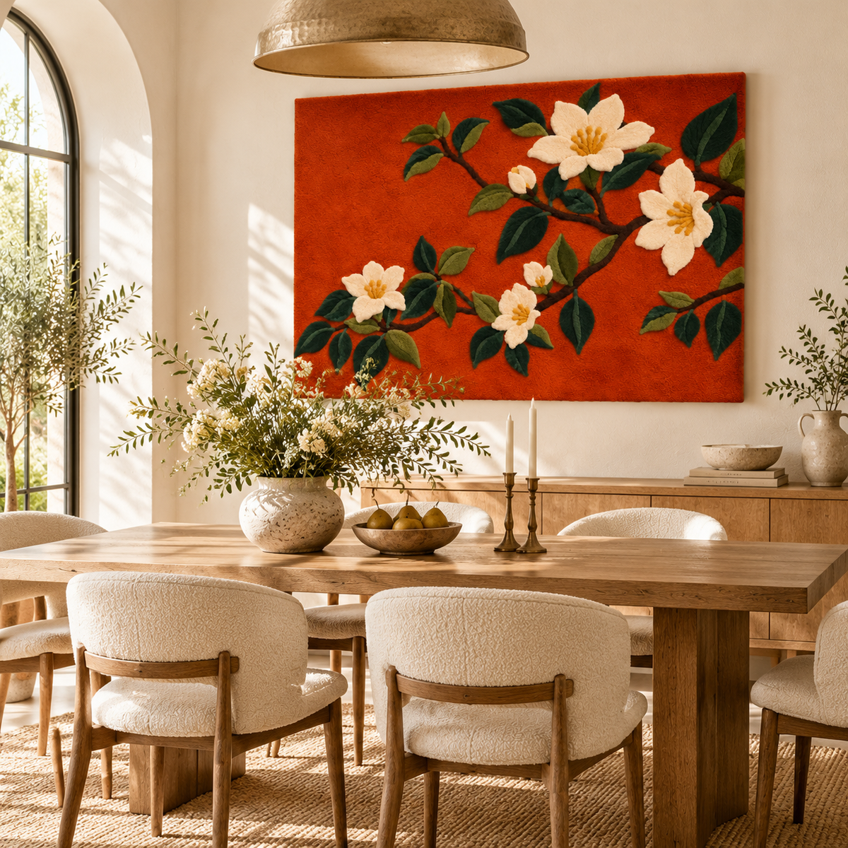 Ivory Magnolia Bough by Hewn Earth Studio — room setting