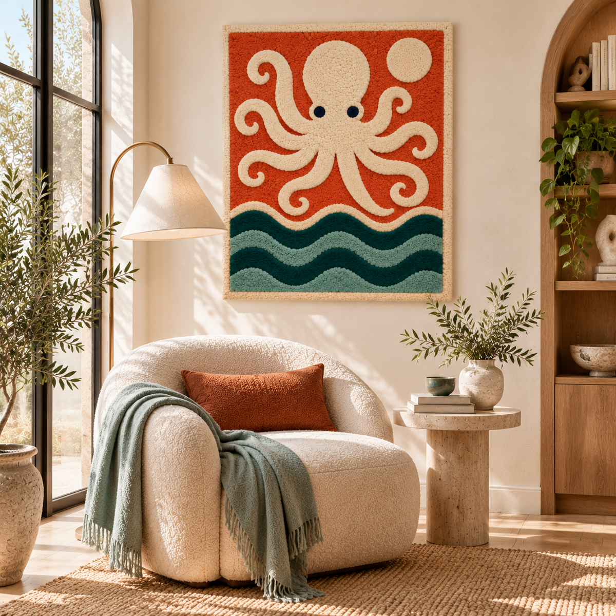 Ivory Octopus Wave Dance — front-facing room scene [room-front]