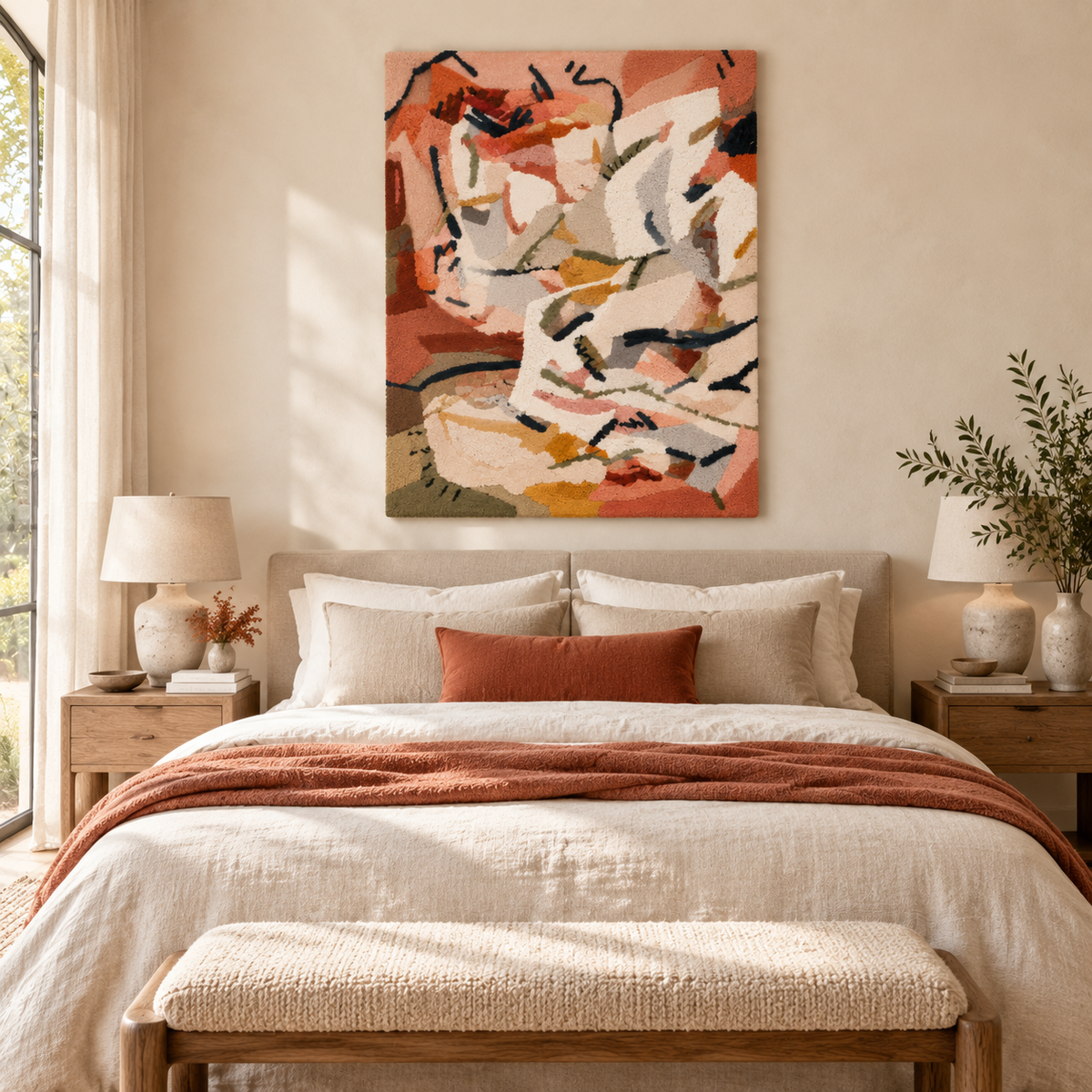Ivory Painted Tumult — room setting 1
