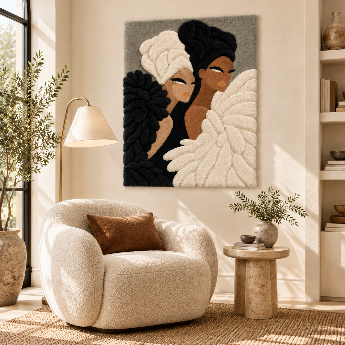 Ivory Plumes Shared Grace — room setting