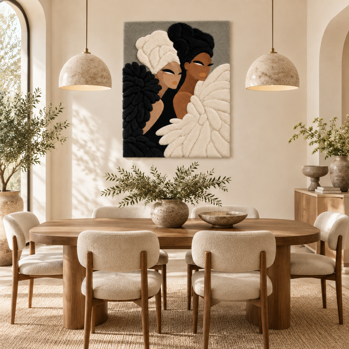 Ivory Plumes Shared Grace — room setting