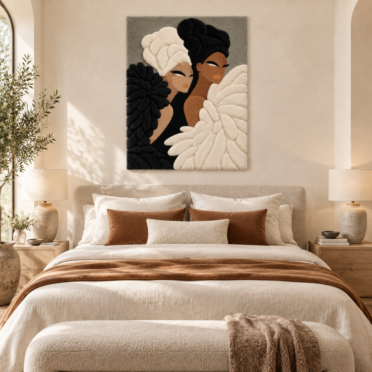 Ivory Plumes Shared Grace — room setting