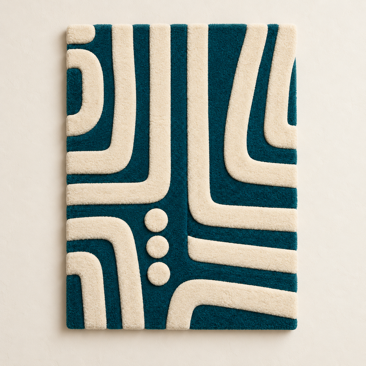 Ivory Streamline Junction wall art by Hewn Earth featuring elegant, minimalist design with smooth ivory curves and modern aesthetic.