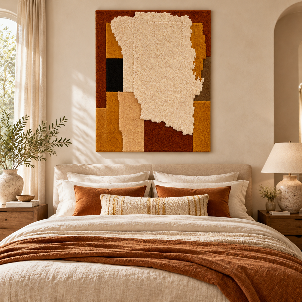 Ivory Veil Relief by Hewn Earth Studio — room setting
