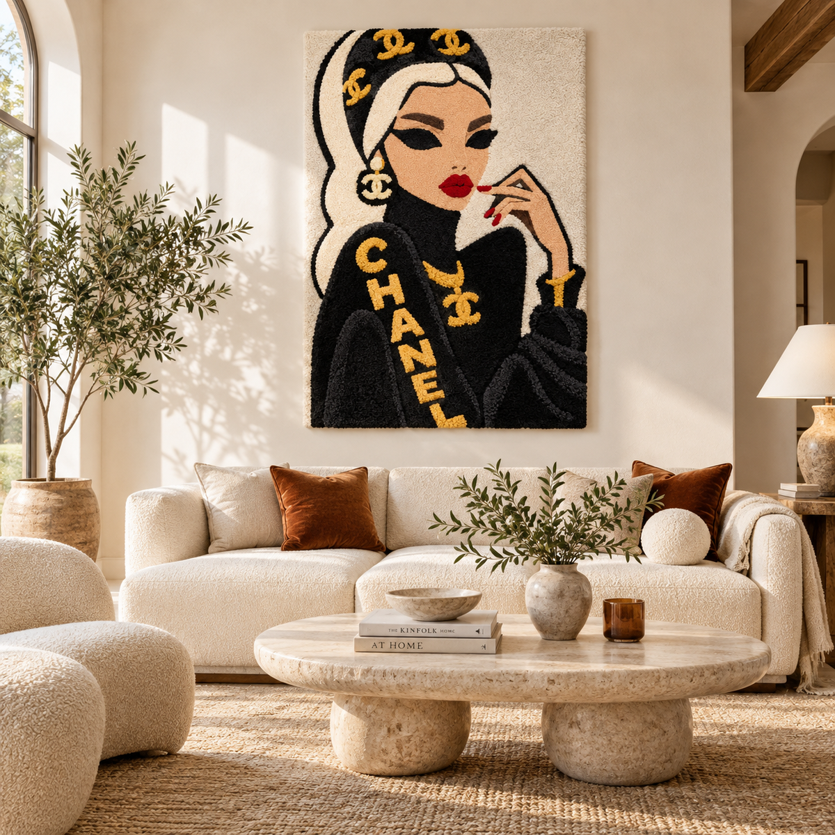 Ivory Wrap Golden Elegance — front-facing room scene [room-front]