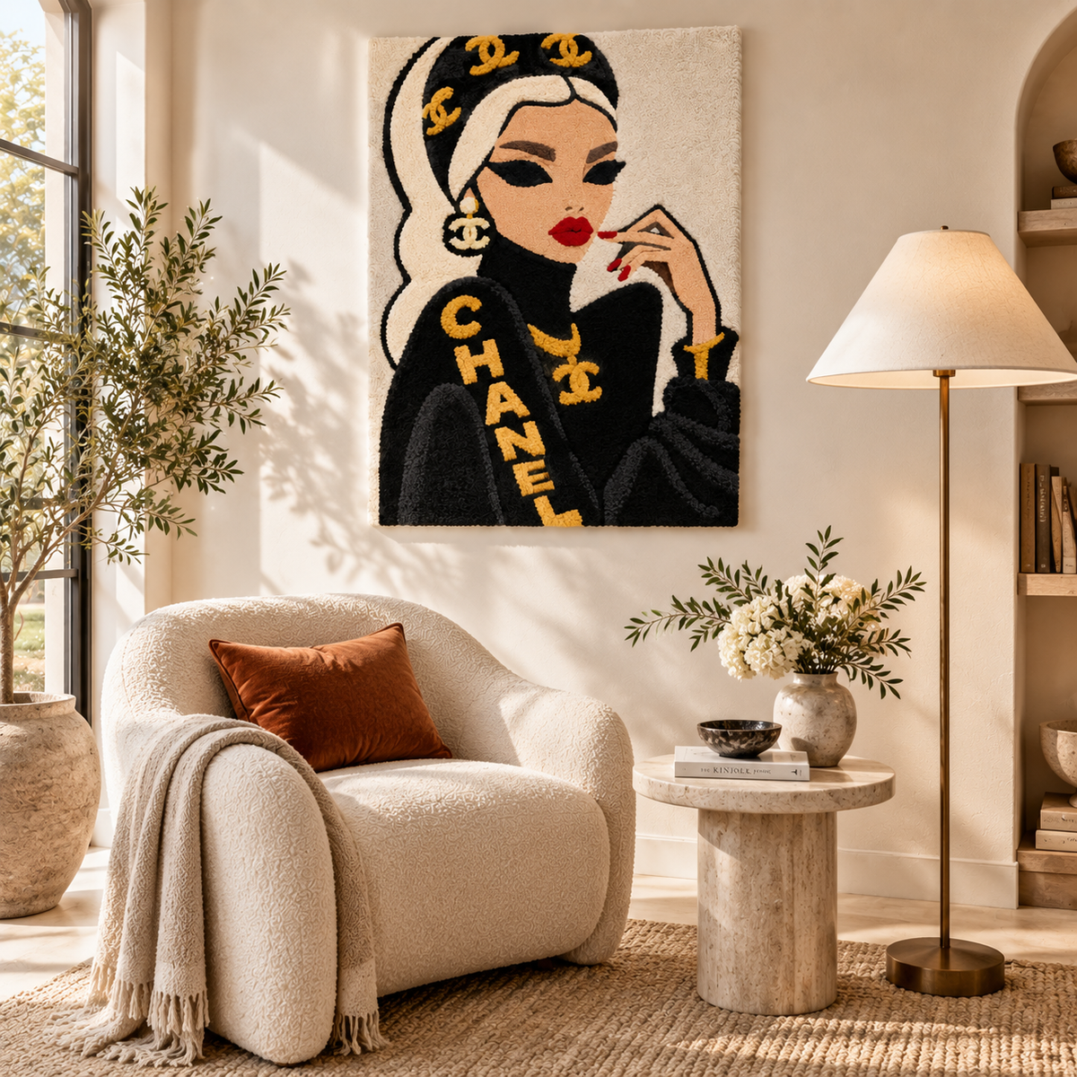 Ivory Wrap Golden Elegance — room setting