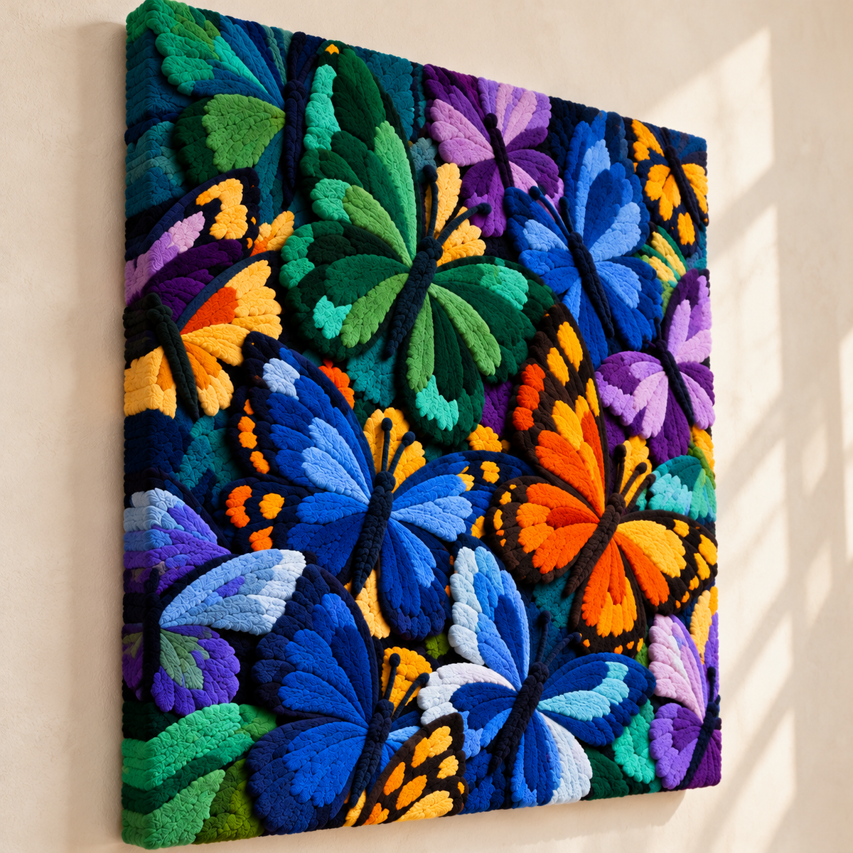 Jewel Butterfly Canopy by Hewn Earth Studio — angled relief view