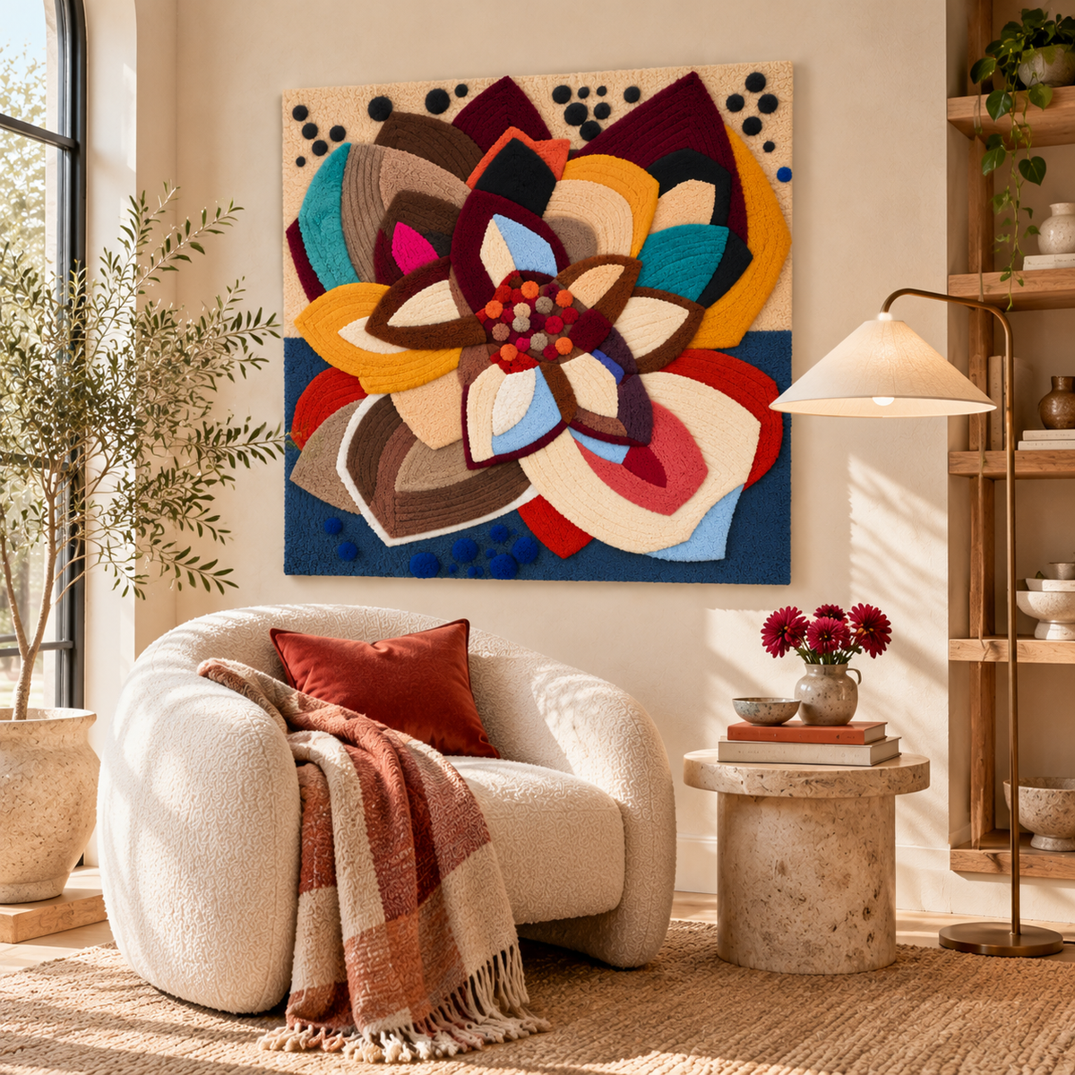 Jewel Petal Rosette by Hewn Earth Studio — room setting