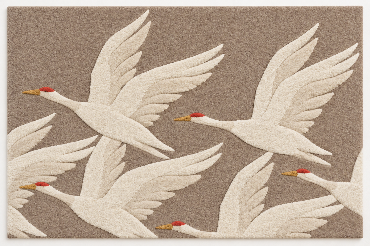 Ivory Cranes in Flight by Josie — additional product view