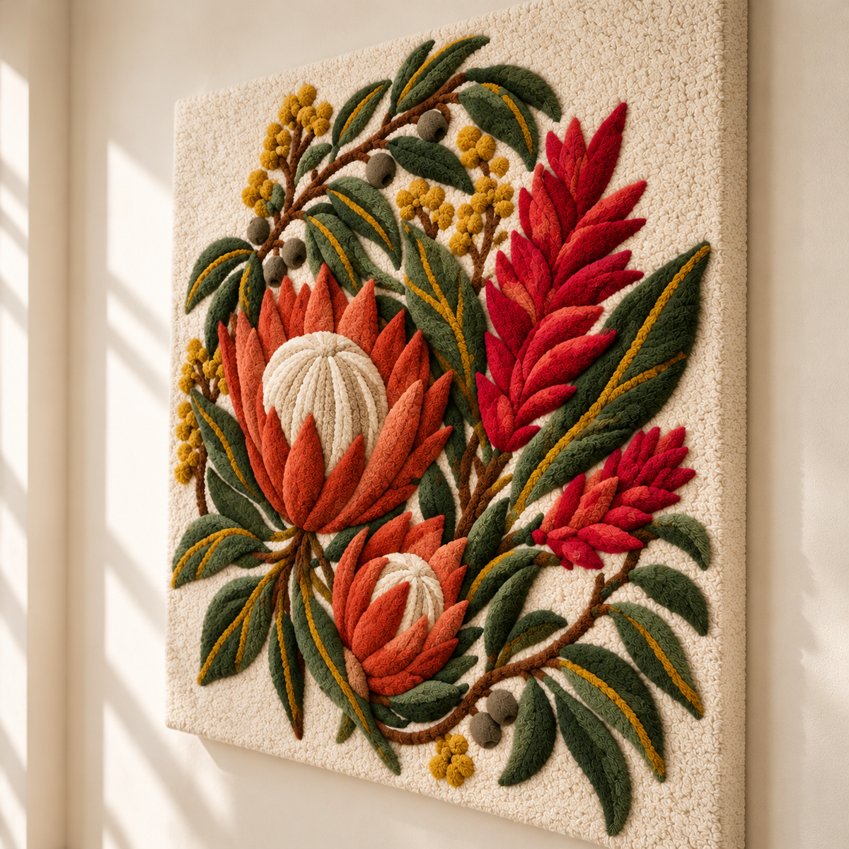 Protea Botanical Bouquet by Josie — angled relief view