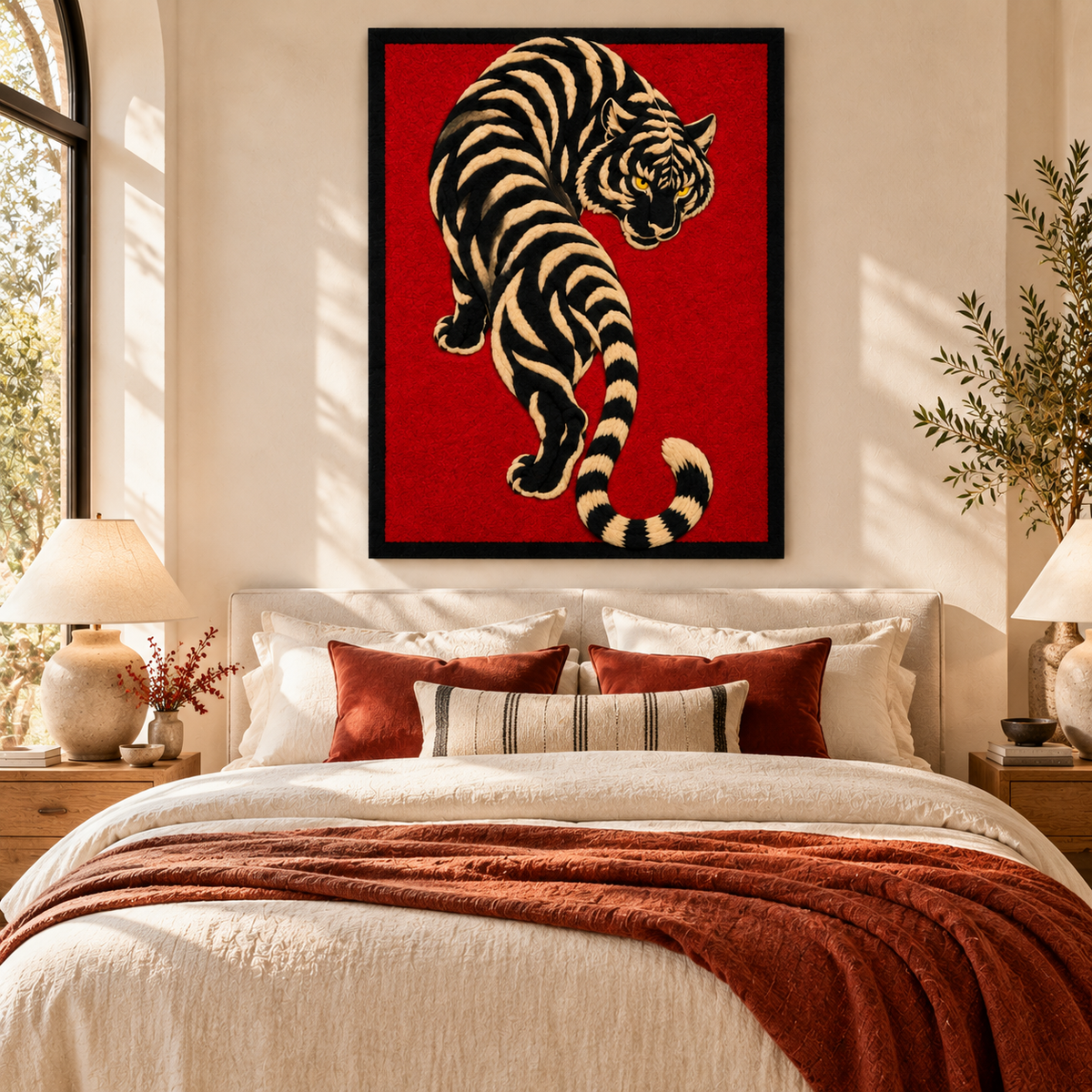 Prowling Black Tiger by Josie — room setting