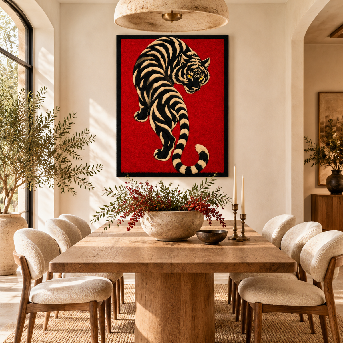 Prowling Black Tiger by Josie — room setting