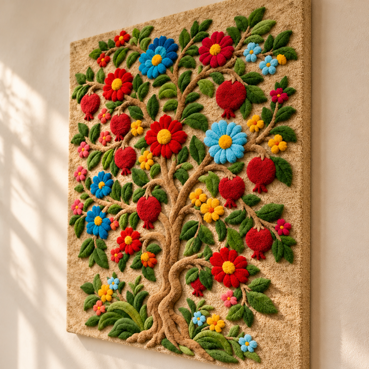 Sculpted Tree of Life by Josie — angled relief view