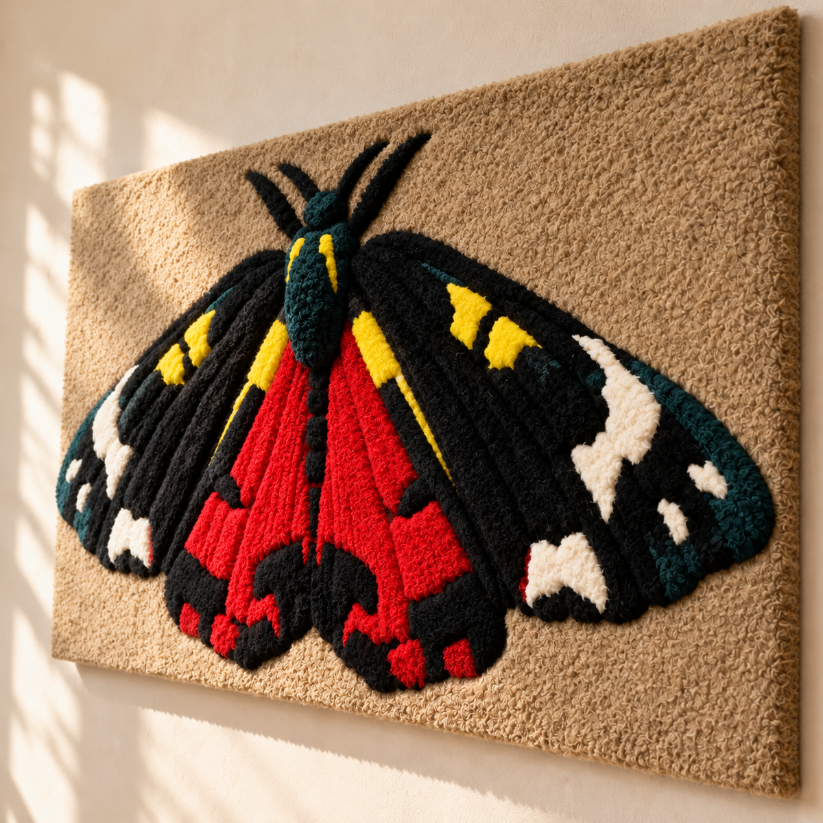 Symmetrical Moth by Josie — angled relief view