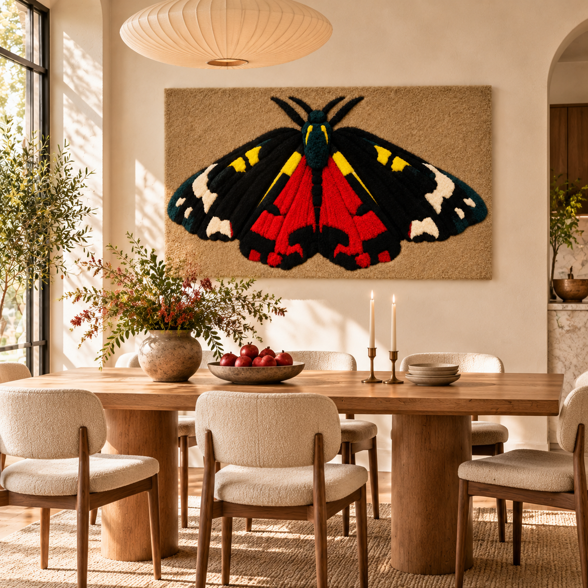 Symmetrical Moth by Josie — room setting