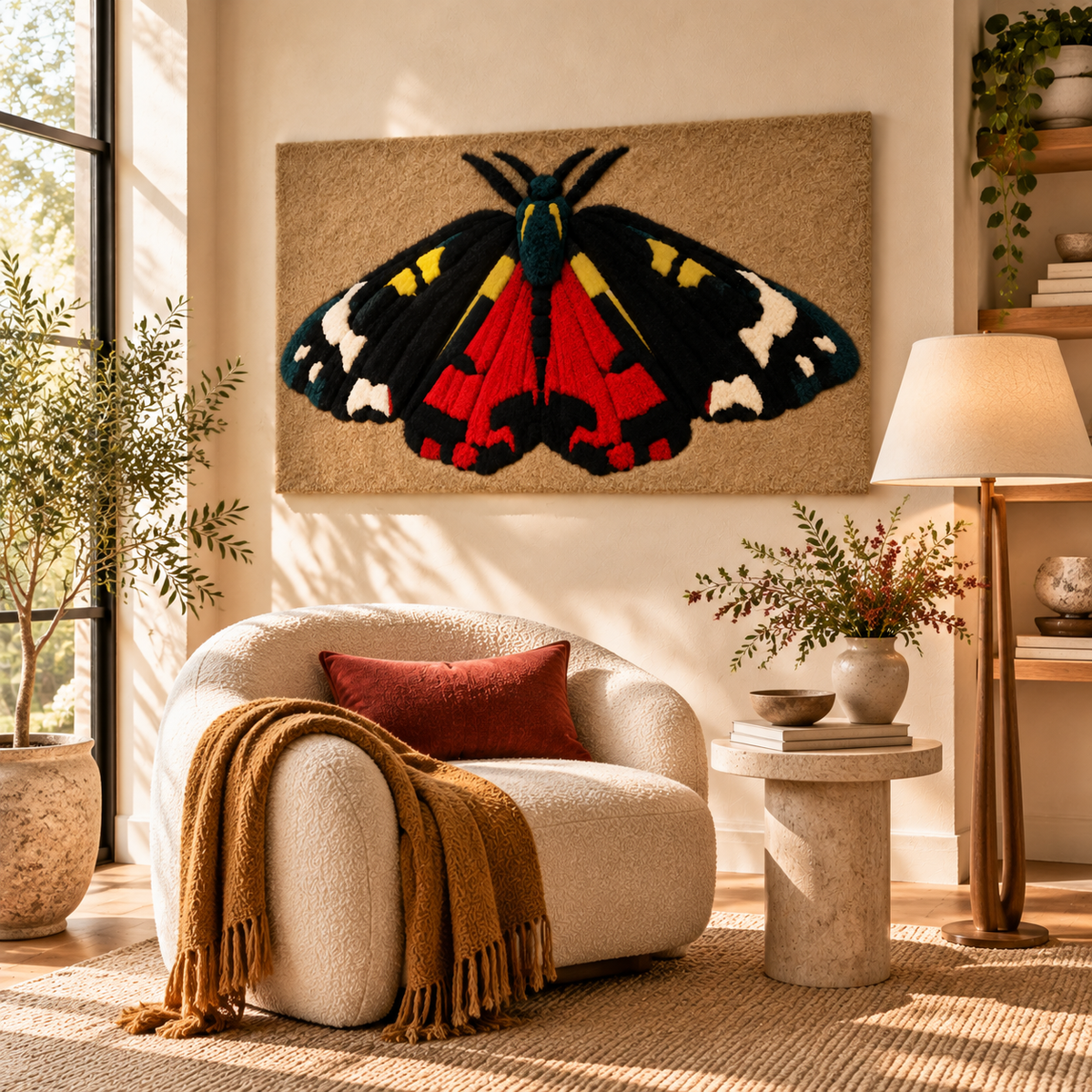 Symmetrical Moth by Josie — room setting