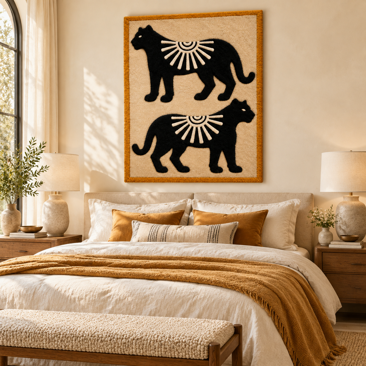 Twin Panther Sunburst by Josie — room setting