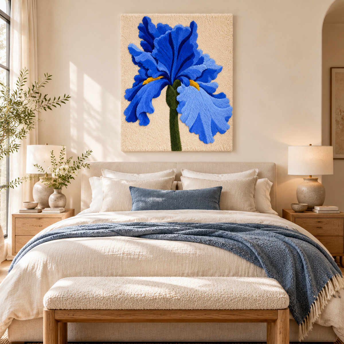 Blue Iris Reverie by Katie Raquel — room setting