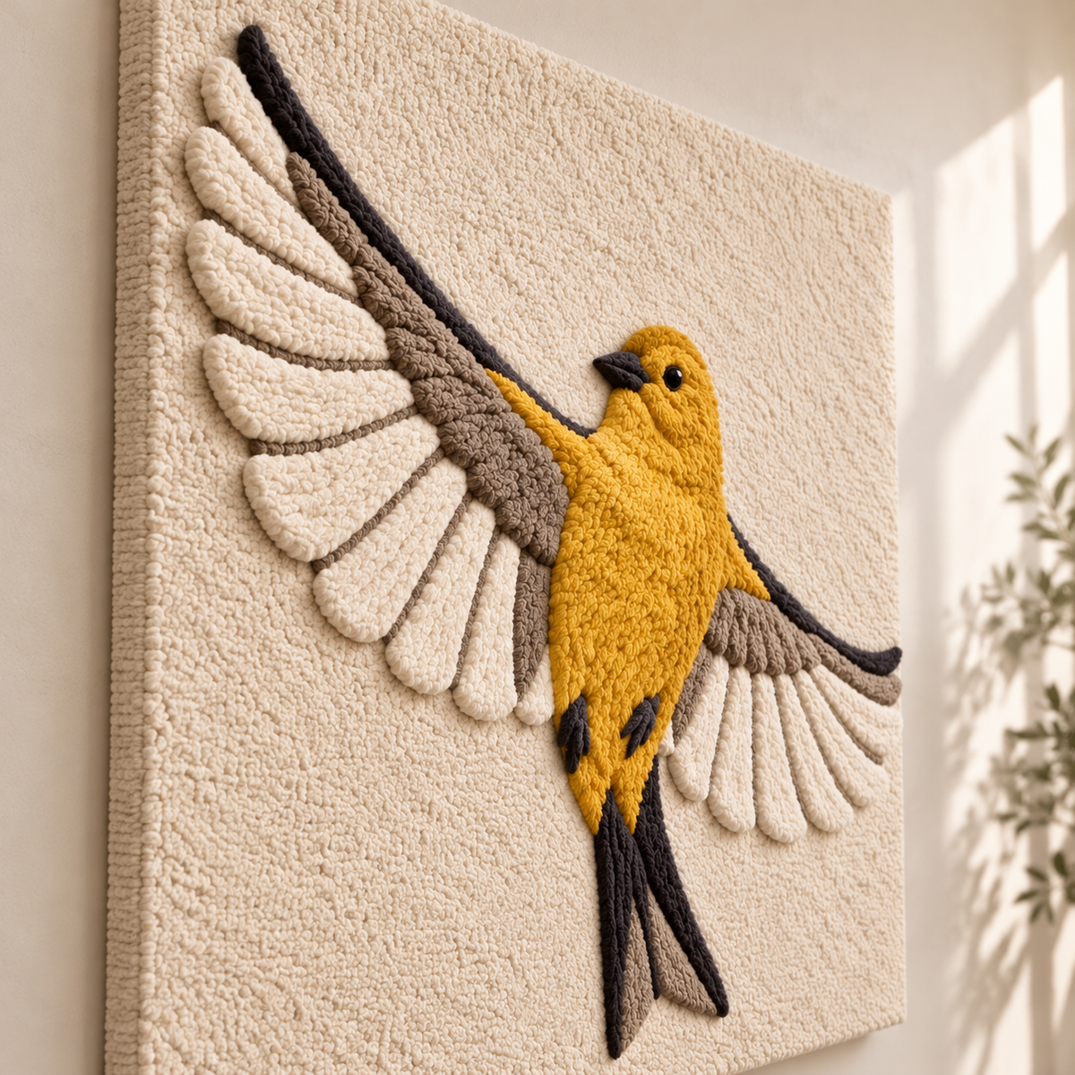 Golden Wing by Katie Raquel — angled relief view