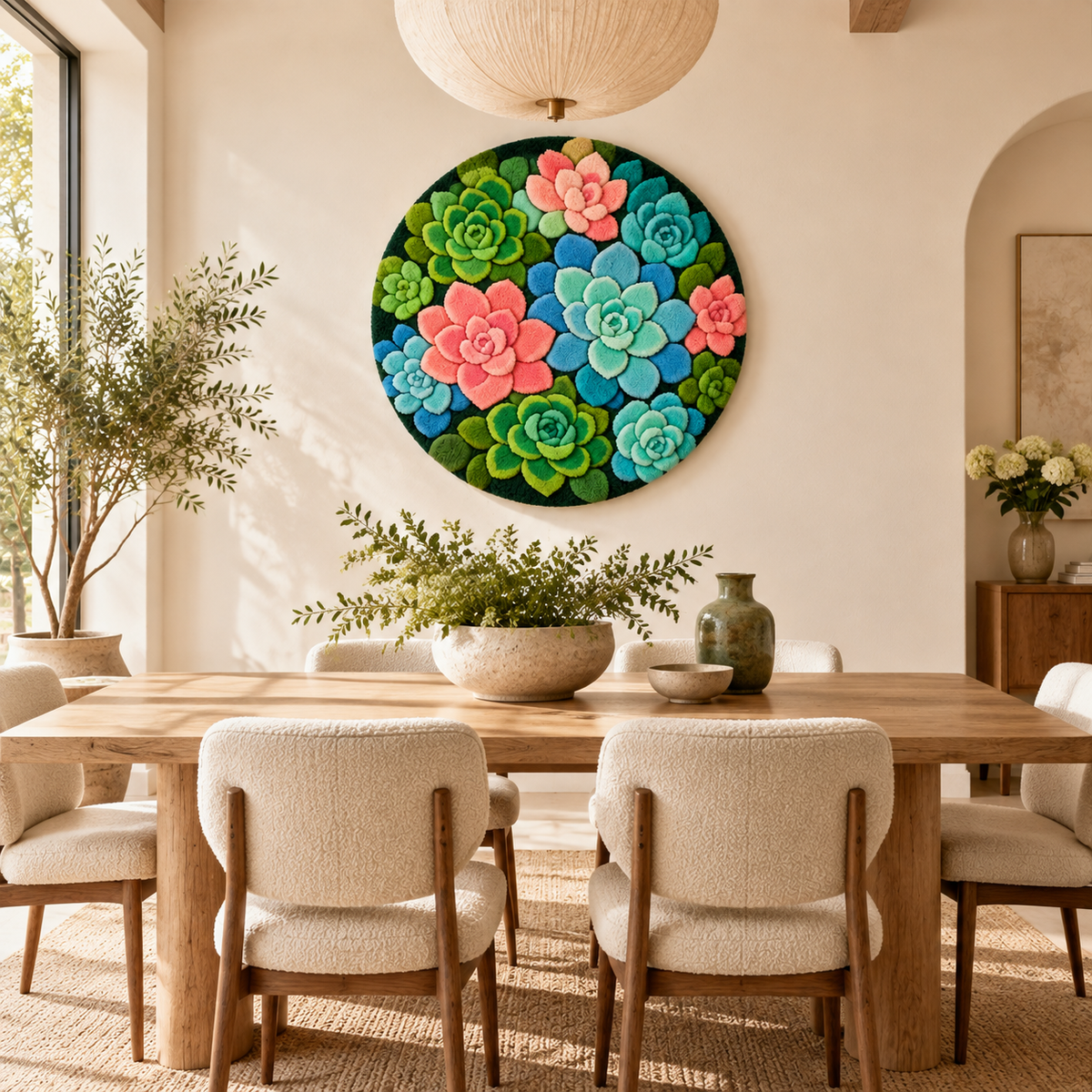 Succulent Circle by Katie Raquel — room setting