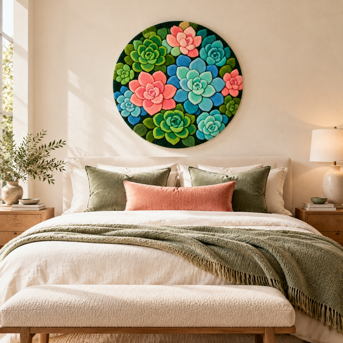 Succulent Circle by Katie Raquel — room setting