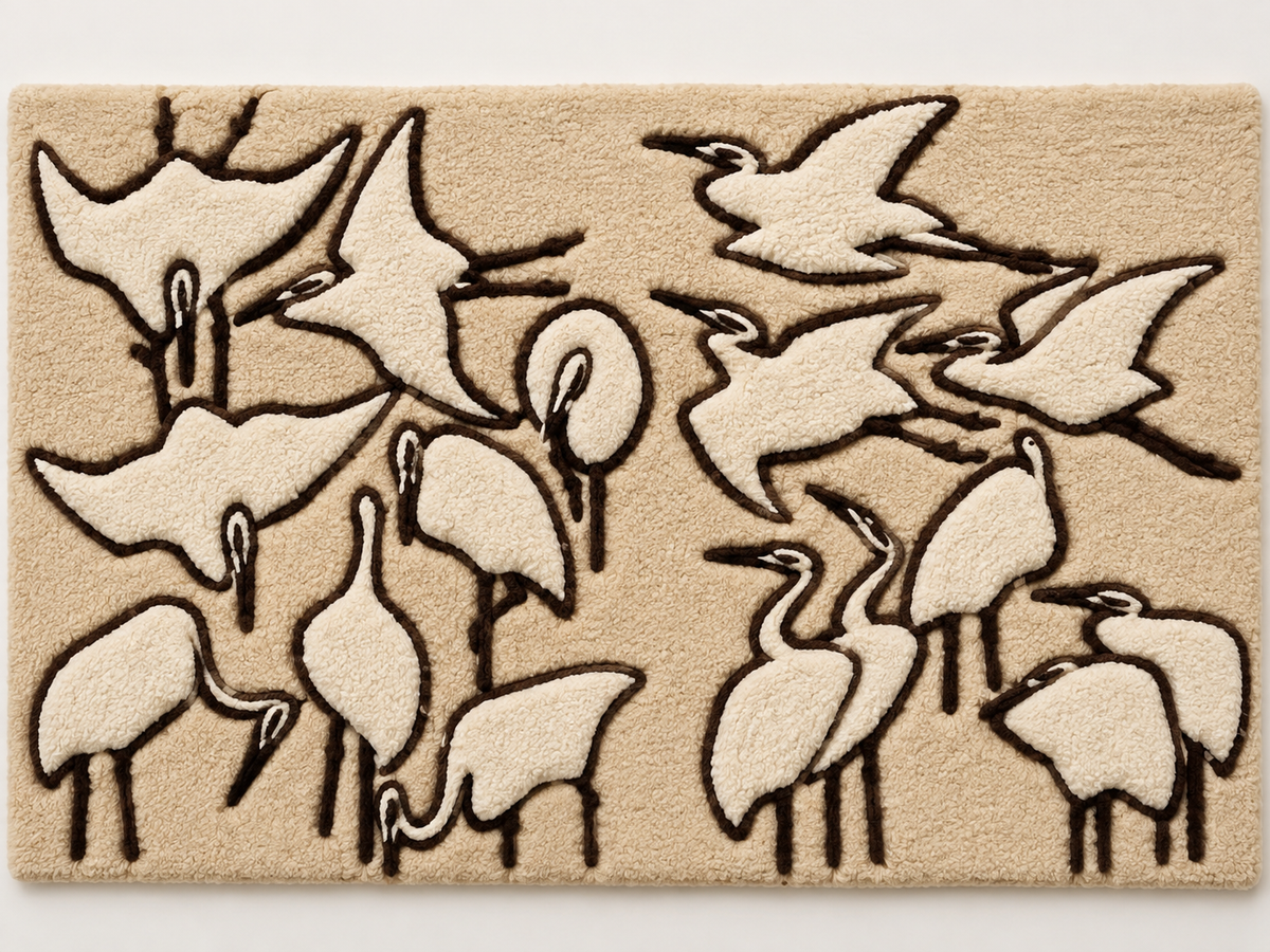 Cranes from Quick Lessons in Simplified Drawing by Katsushika Hokusai — front product view [product-light]