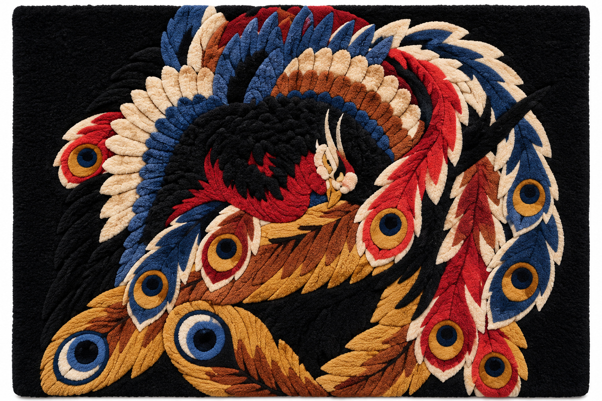 Phoenix, Ceiling Painting at Ganshoin Temple by Katsushika Hokusai — front product view [product-light]