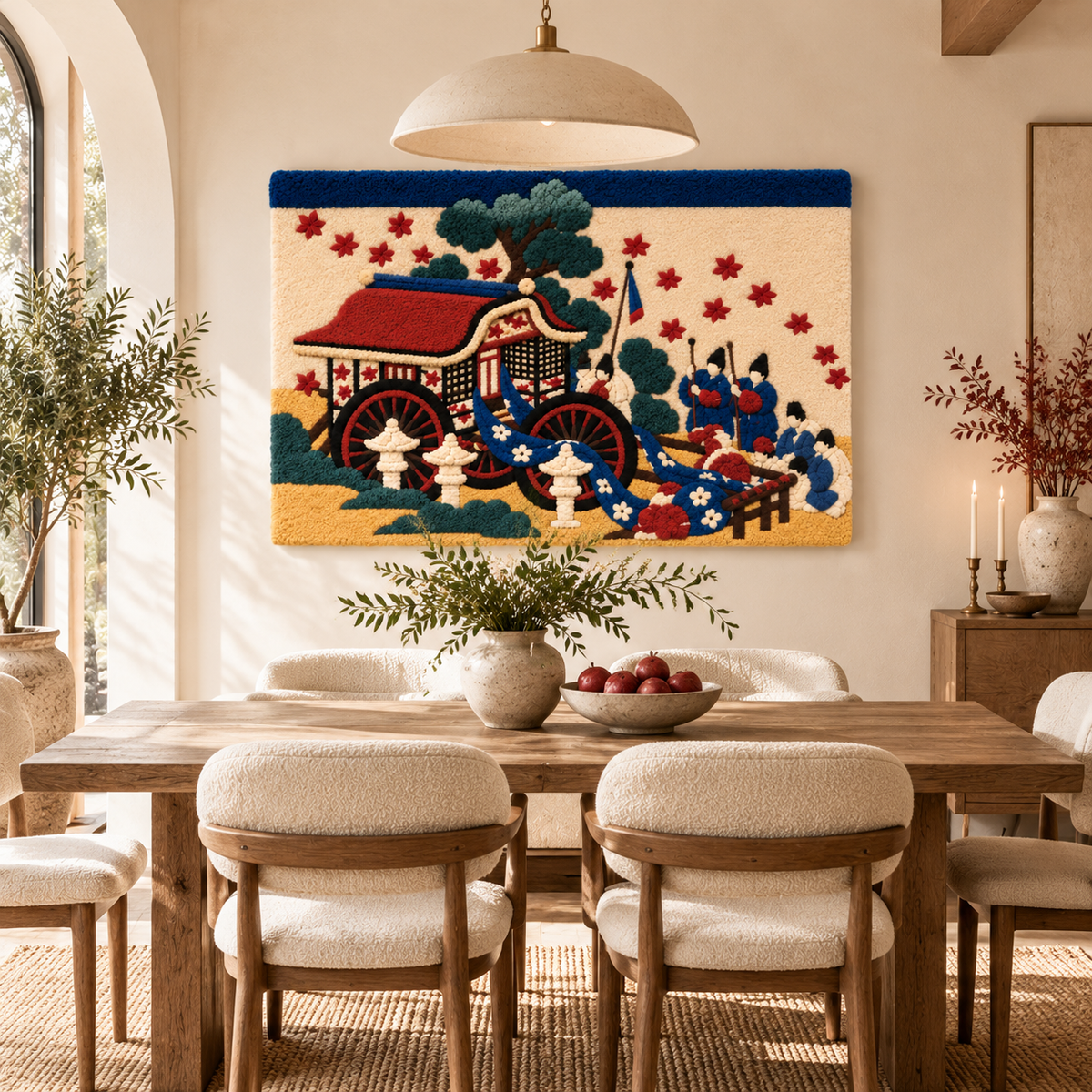 The Bullock Cart by Katsushika Hokusai — room setting