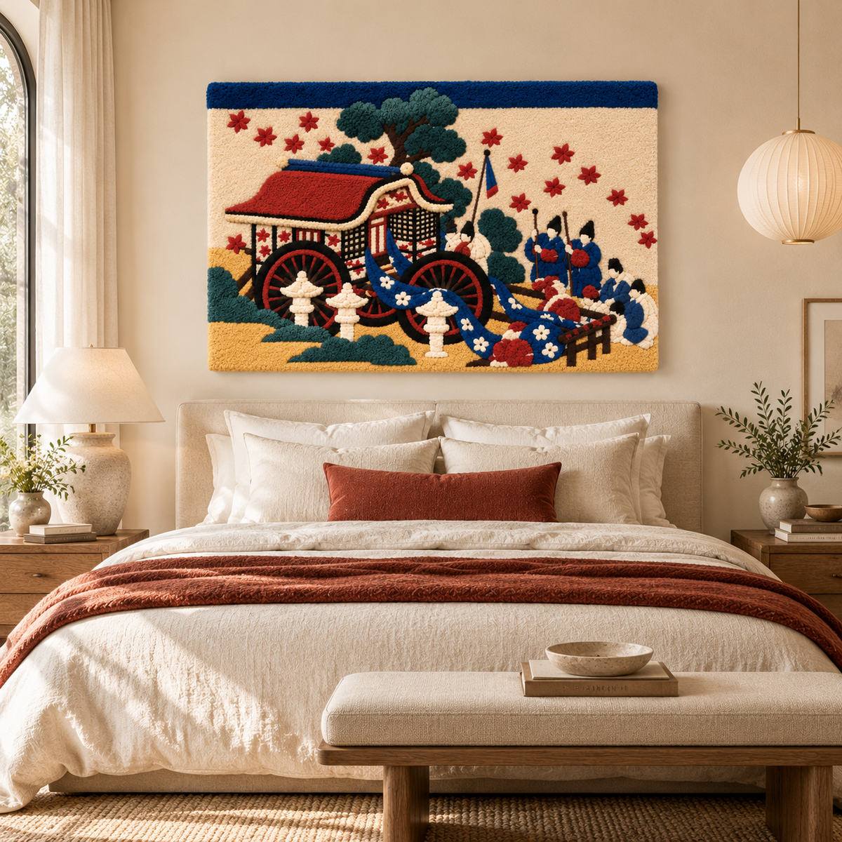 The Bullock Cart by Katsushika Hokusai — room setting