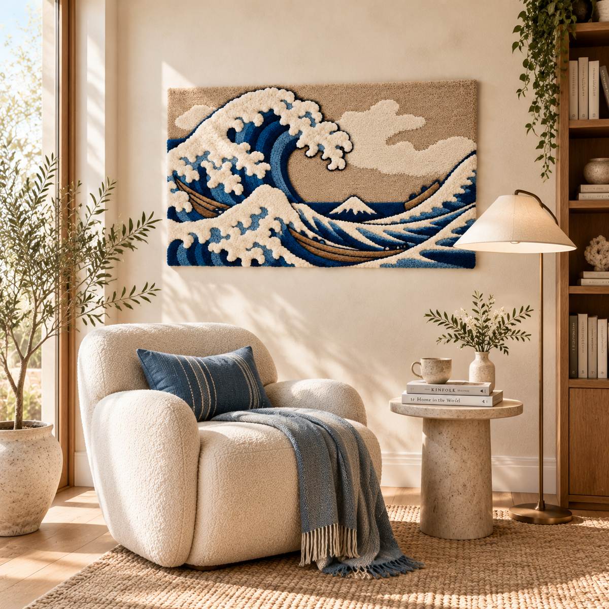 The Great Wave off Kanagawa by Katsushika Hokusai — room setting