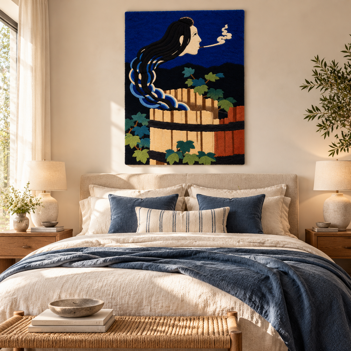 The Mansion of the Plates (The Ghost of Okiku) by Katsushika Hokusai — room setting