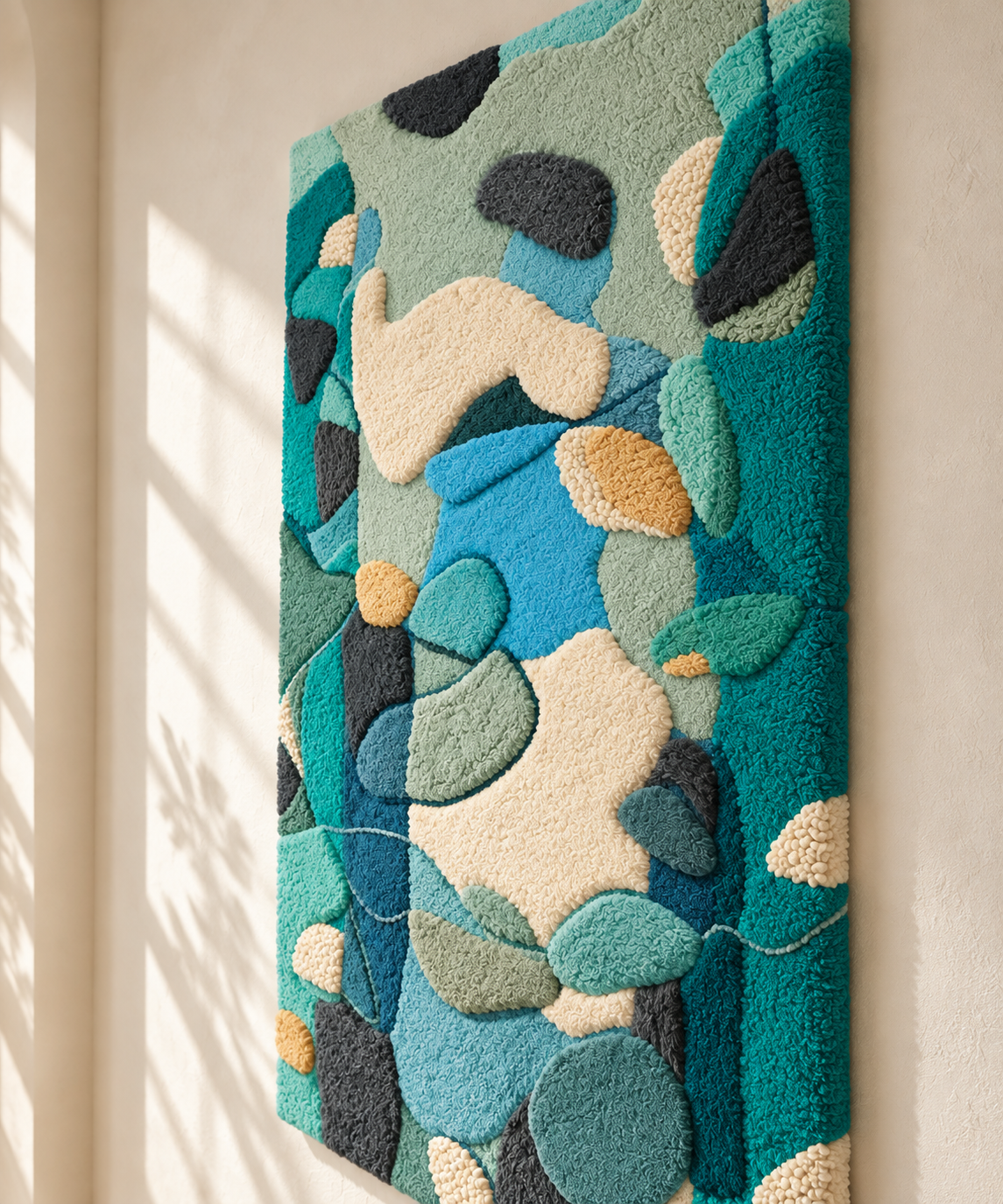 Lagoon Pebble Drift — angled relief view
