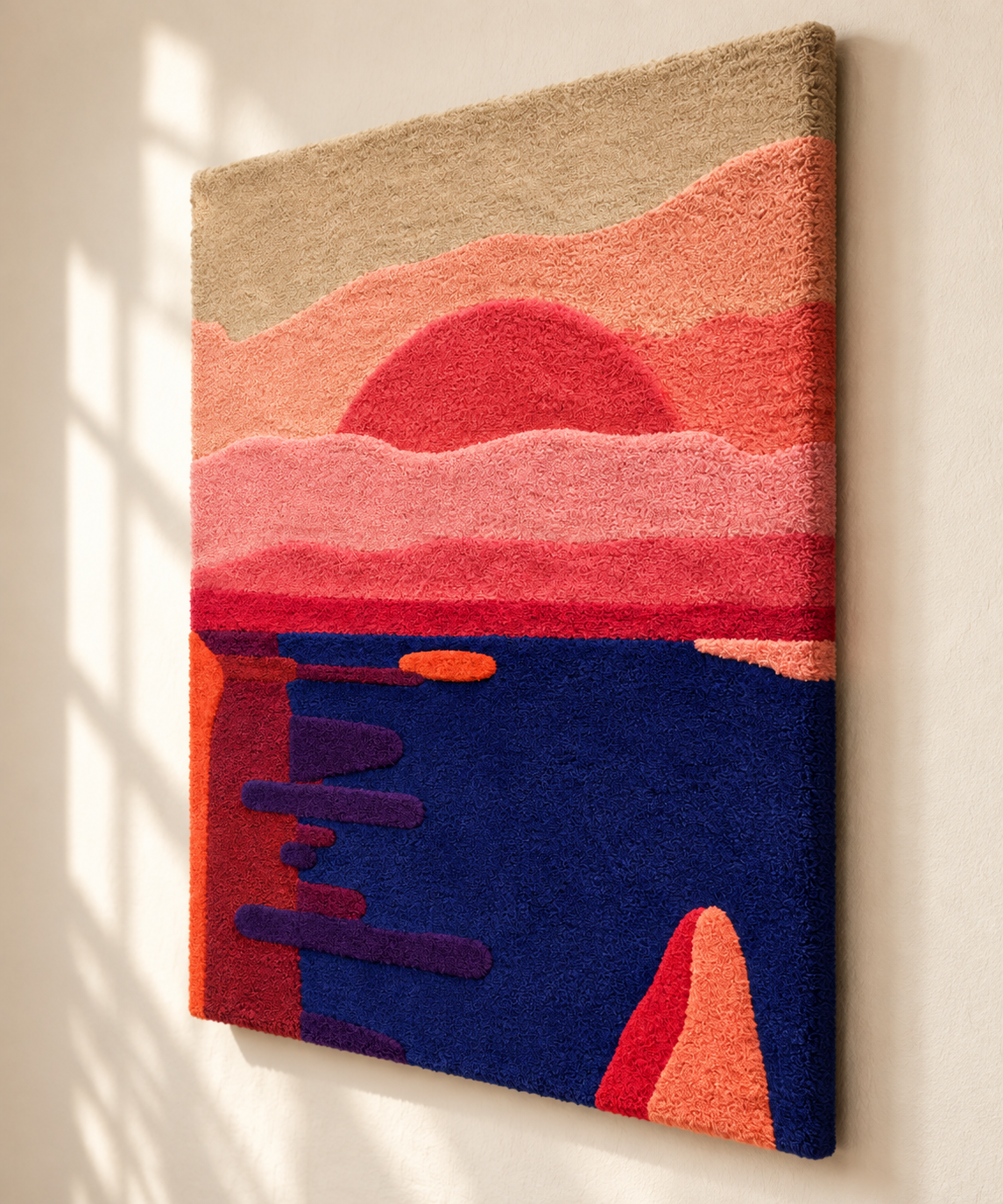 Last Sail at Sunset — angled relief view