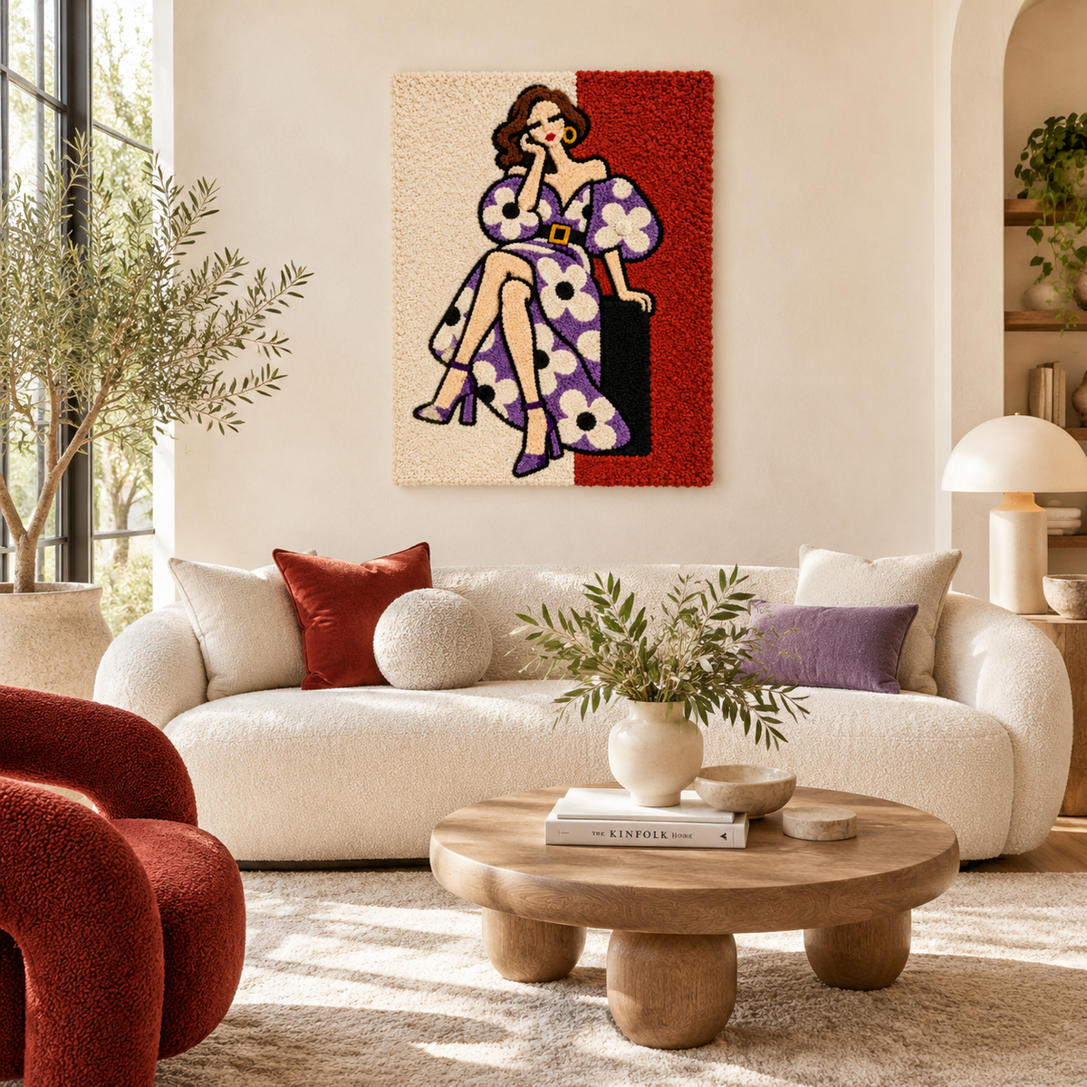 Lavender Daisy Pause — front-facing room scene [room-front]