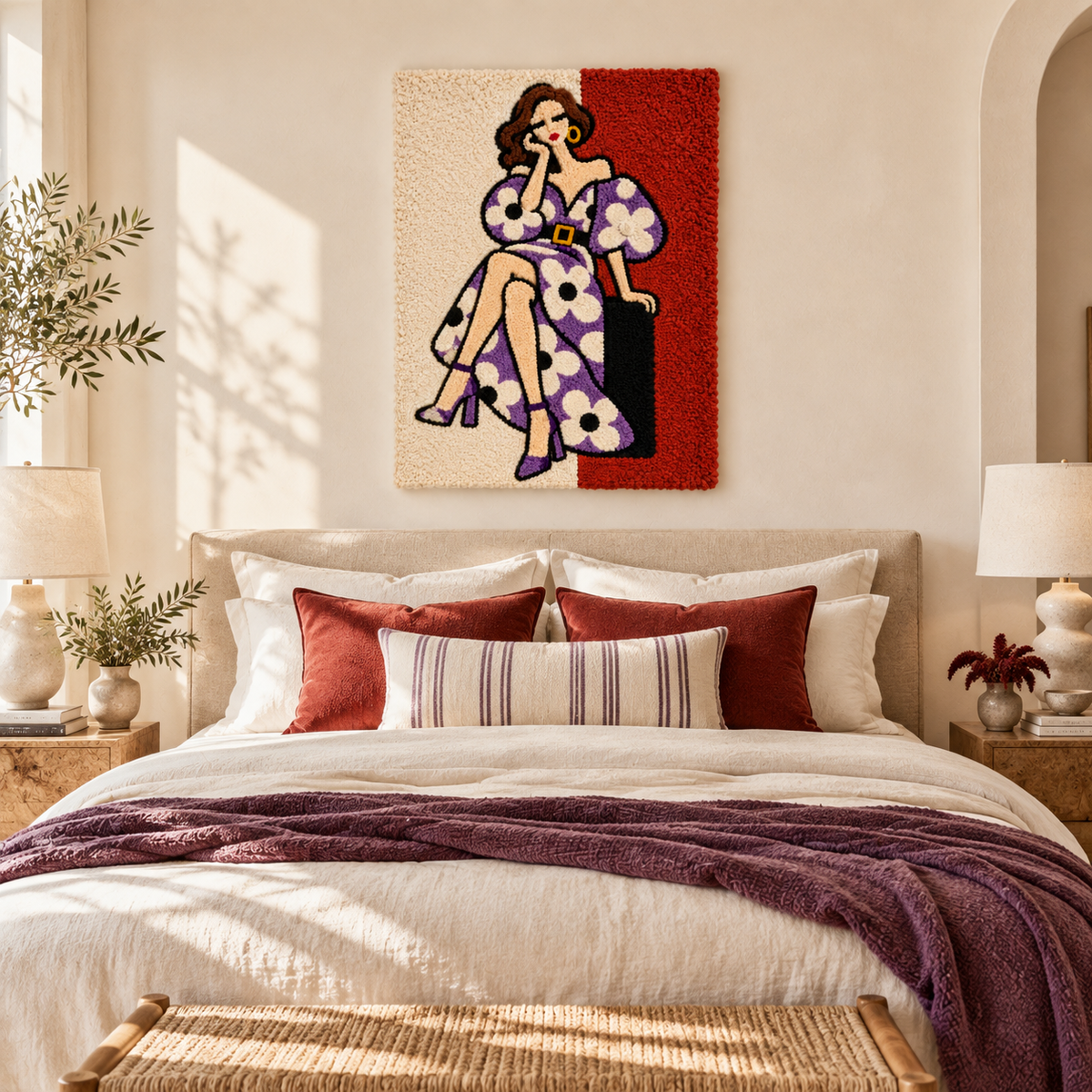 Lavender Daisy Pause — room setting 1