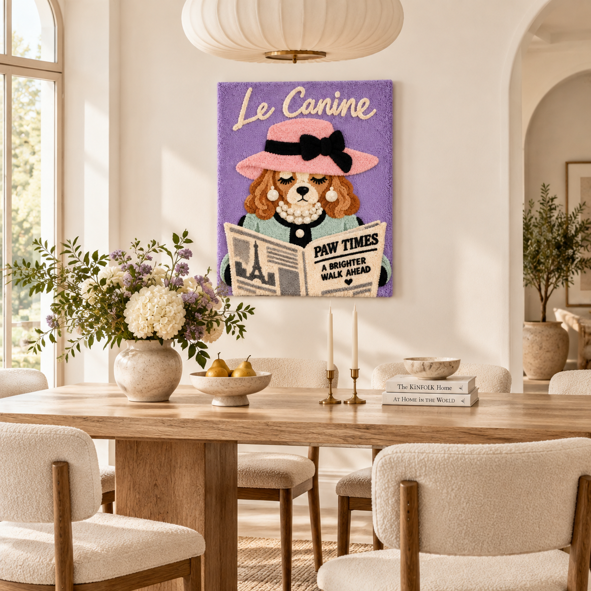 Le Canine Lavender Gazette — room setting