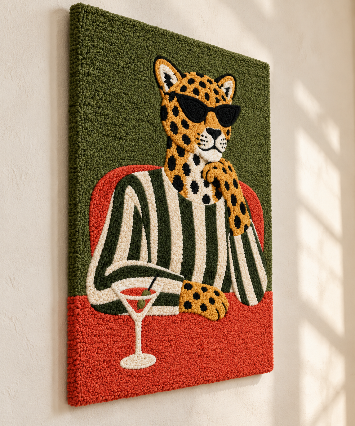 Leopard at Aperitif Hour — angled relief view