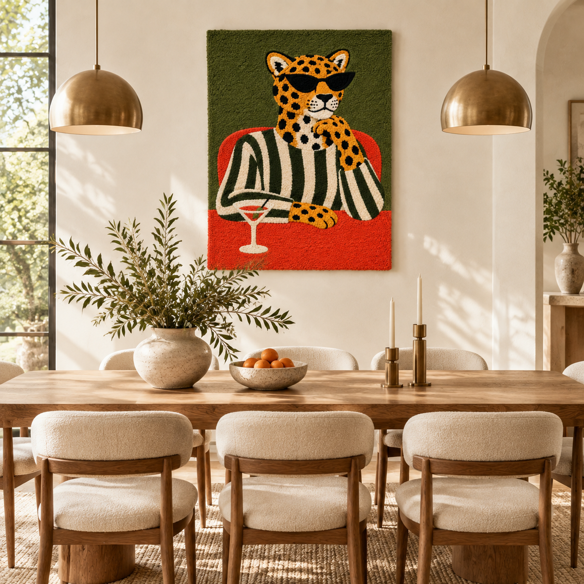 Leopard at Aperitif Hour — room setting
