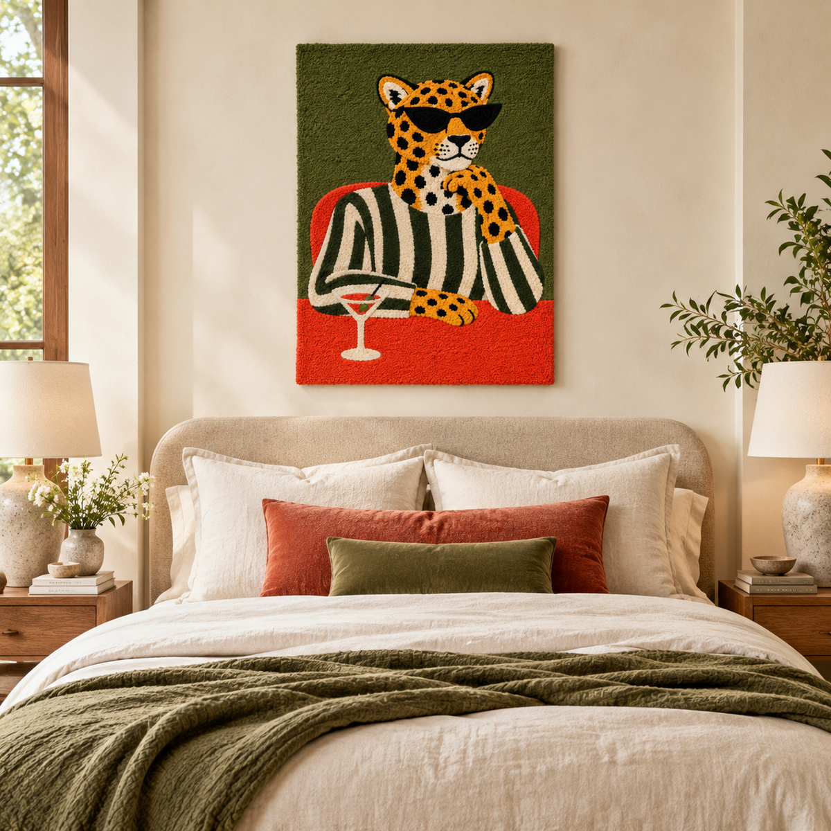 Leopard at Aperitif Hour — room setting