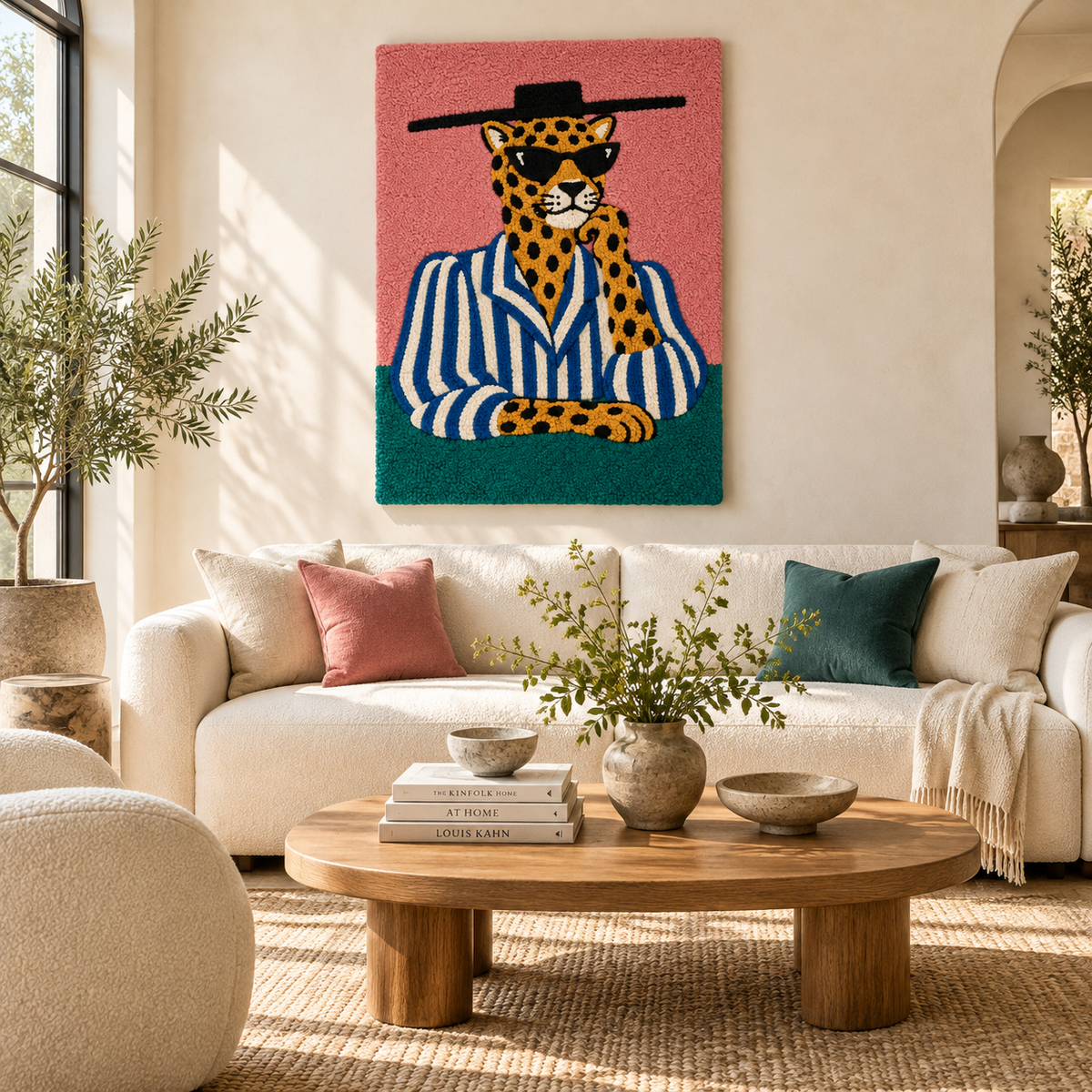 Leopard at the Terrace Table — front-facing room scene [room-front]