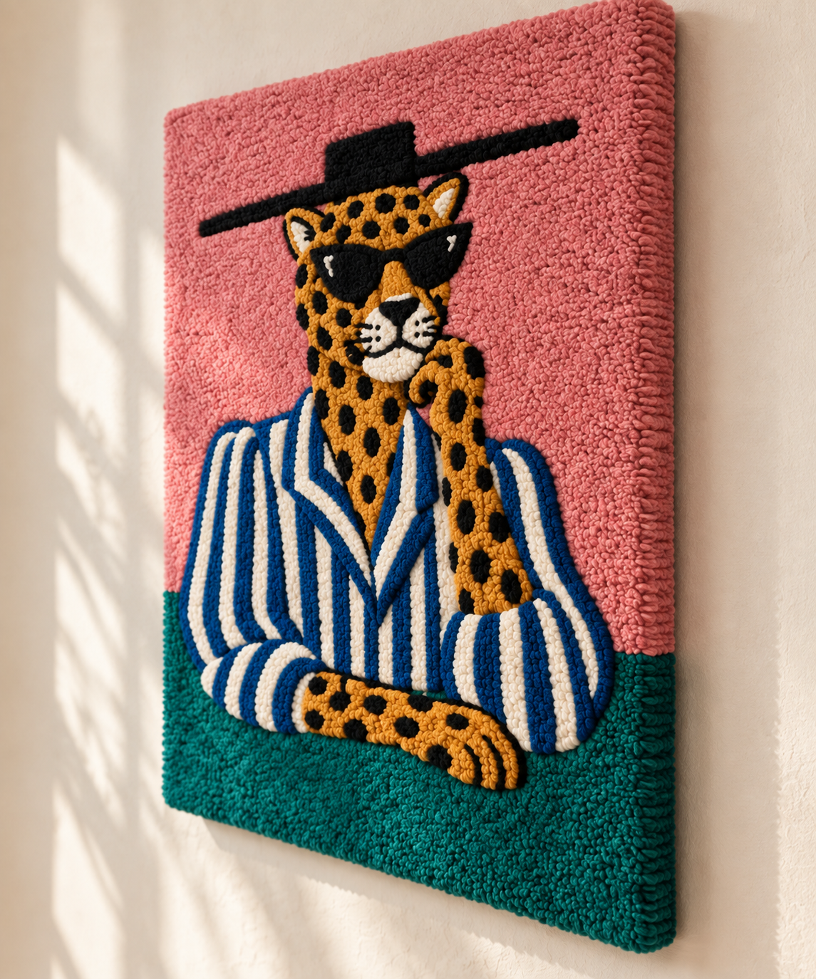 Leopard at the Terrace Table — angled relief view