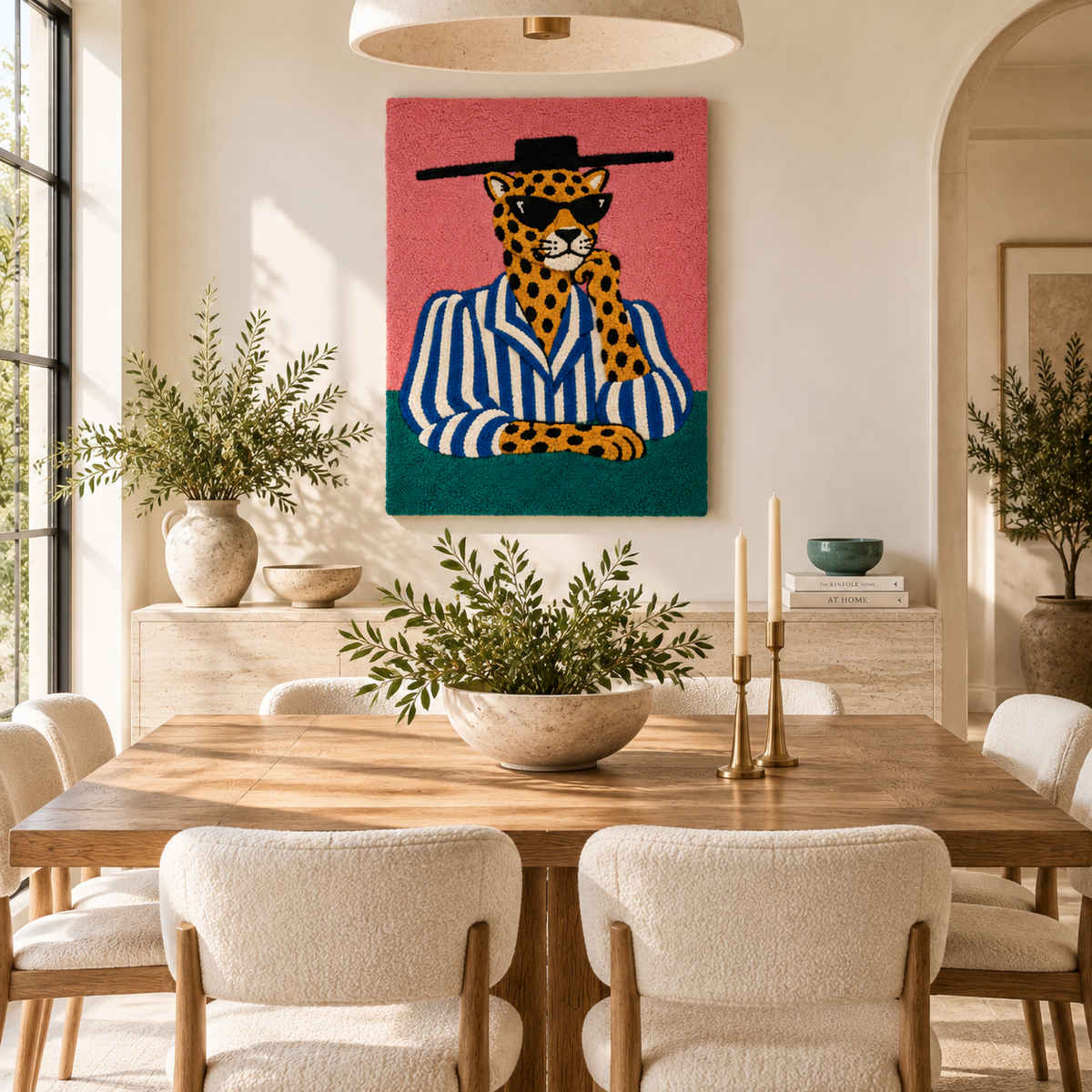Leopard at the Terrace Table — room setting